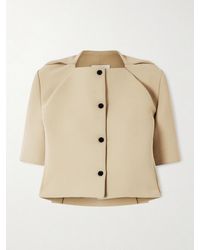 KHAITE - Franc Cropped Crepe Jacket - Lyst