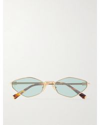 Miu Miu - Hexagon-Frame-Tone Sunglasses - Lyst