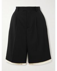 Rohe - Satin-Trimmed Pleated Woven Shorts - Lyst