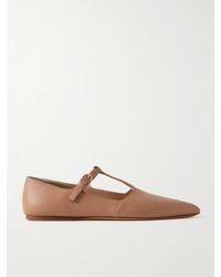 Gabriela Hearst - Lola Ballerina Leather Mary Jane Point-Toe Flats - Lyst