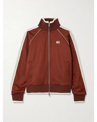 Wales Bonner - Anthem Embroidered Mesh-Trimmed Jersey Track Jacket - Lyst