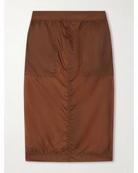 Saint Laurent - Woven Midi Skirt - Lyst