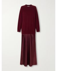 Christopher Esber - Monument Cashmere And Silk-Satin Maxi Dress - Lyst
