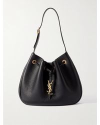 Saint Laurent - Paris Vii Kleine Schultertasche Aus Strukturiertem Leder Mit Verzierung - Lyst