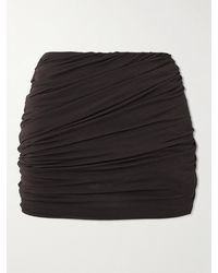 Rick Owens - Luna Gathered Stretch-Jersey Mini Skirt - Lyst