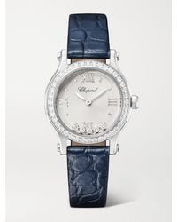 Chopard - Happy Sport 25 Mm Uhr Aus Edelstahl Mit Diamanten Und Alligatorlederarmband - Lyst