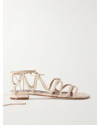 Manolo Blahnik - Fawdaflat Leather Sandals - Lyst