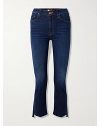 Mother - The Insider Crop Step Fray High-Rise Bootcut Jeans - Lyst