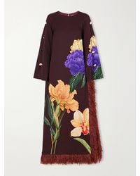 Borgo De Nor - Brunetta Floral-Print Cotton-Blend Jacquard Maxi Dress - Lyst