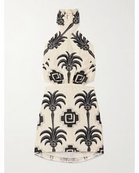 Johanna Ortiz - Pintaderas Neckholder-Minikleid Aus Besticktem Voile Aus Einer Baumwollmischung Mit Cut-Out - Lyst