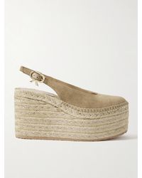 Gianvito Rossi - 110 Suede Slingback Platform Espadrilles - Lyst