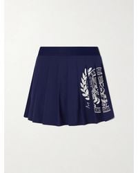 Polo Ralph Lauren - Wimbledon Pleated Logo-Printed Crepe Mini Skirt - Lyst