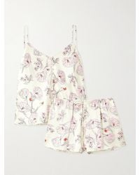Olivia Von Halle - Etta Printed Silk-Satin Pajamas - Lyst