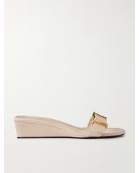 KHAITE - Manhattan Buckled Leather Sandals - Lyst