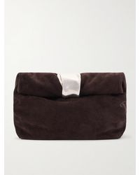 STAUD - Cuff Suede Clutch - Lyst