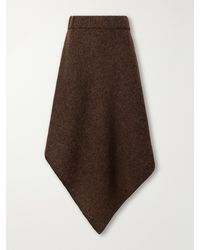 Lauren Manoogian - Manta Asymmetric Wool, Alpaca And Cotton-Blend Felt Midi Skirt - Lyst