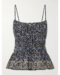 Ulla Johnson - Anya Printed-Cotton Tank - Lyst