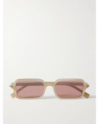 Fendi - Selleria Sonnenbrille Mit Eckigem Rahmen Aus Azetat - Lyst