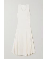 The Line By K Cian Cutout Stretch-cotton And Modal-blend Jersey Dress - White