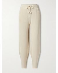 Loro Piana - Ribbed Silk And Cashmere-Blend Tapered Track Pants - Lyst