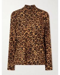 Anna Sui - Leopard-Print Turtleneck Sweater - Lyst