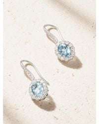 Garrard - 1735 Platinum, Aquamarine And Diamond Earrings - Lyst