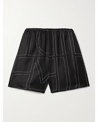 TOTEME - Shorts Aus Seiden-Twill Mit Stickereien - Lyst