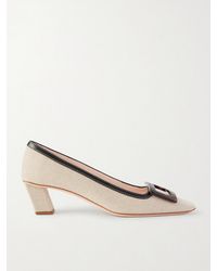 Roger Vivier - Belle Vivier 45 Leather-Trimmed Canvas Pumps - Lyst