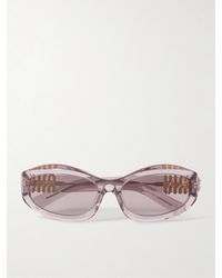 Miu Miu - Lunettes De Soleil En D En Acétate Glimpse - Lyst