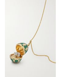 Damen Schmuck Halsketten Faberge Colours Of Love Kette Aus 18 Karat Weißgold Mit Saphiren Und Rubin in Mettallic 