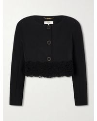 Chloé - Lace-Embroidered Wool Evening Jacket - Lyst