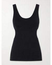AURALEE - Cutout Ribbed-Knit Jersey Tank - Lyst