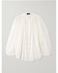 Etro - Pleated Paisley-Print Cotton And Silk-Blend Blouse - Lyst