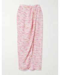 Lisa Marie Fernandez - Pleated Striped Linen-Blend Gauze Pareo - Lyst