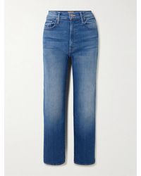 Mother - The Rambler Zip Flood Mid-Rise Straight-Leg Jeans - Lyst
