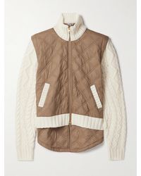 Veronica Beard - Patra Quilted Shell And Cable-Knit Wool-Blend Jacket - Lyst