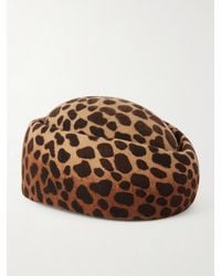 Gigi Burris Millinery - Preslyn Leopard-Print Wool-Felt Cap - Lyst