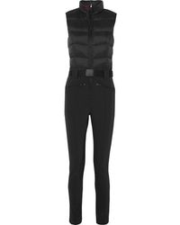 Perfect Moment Super Star Belted Quilted Padded Ski Suit - Black