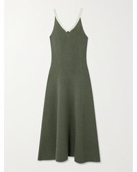 Loewe - Ribbed Wool Midi Dress - Lyst
