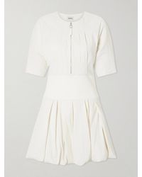 Jonathan Simkhai - Risel Pleated Poplin Mini Dress - Lyst
