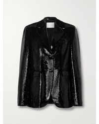 Veronica de Piante - Enrico Sequined Crepe De Chine Blazer - Lyst