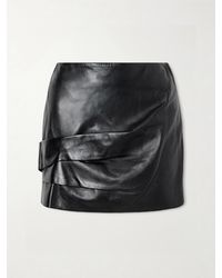 Isabel Marant - Agnes Gathered Leather Mini Skirt - Lyst