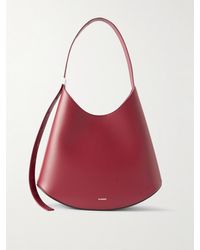 Jil Sander - Kleine Schultertasche Aus Leder Mit Verzierung - Lyst