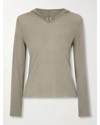 Rick Owens - Cropped Cotton-Jersey Hooded T-Shirt - Lyst