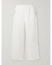 Deiji Studios - Washed-Linen Wide-Leg Pants - Lyst