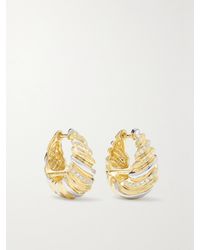 Yvonne Léon - 9-Karat And Diamond Hoop Earrings - Lyst