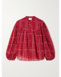 Isabel Marant - Salika Printed Cotton-Voile Blouse - Lyst