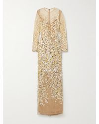 Elie Saab - Embroidered Sequin-embellished Tulle Gown - Lyst
