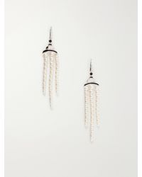 Le Sundial - Vera Sterling, Mother-Of-Pearl, Spinel And Enamel Earrings - Lyst