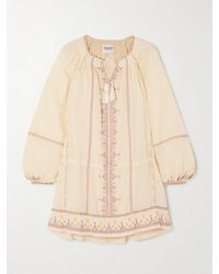 Isabel Marant - Parsley Embroidered Cotton-Gauze Mini Dress - Lyst